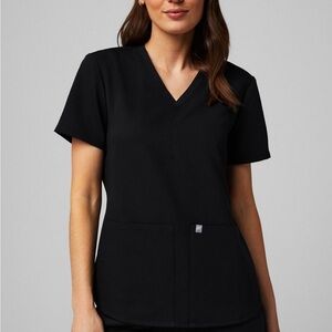 Black V-Neck Women's Scrubs Fabletics